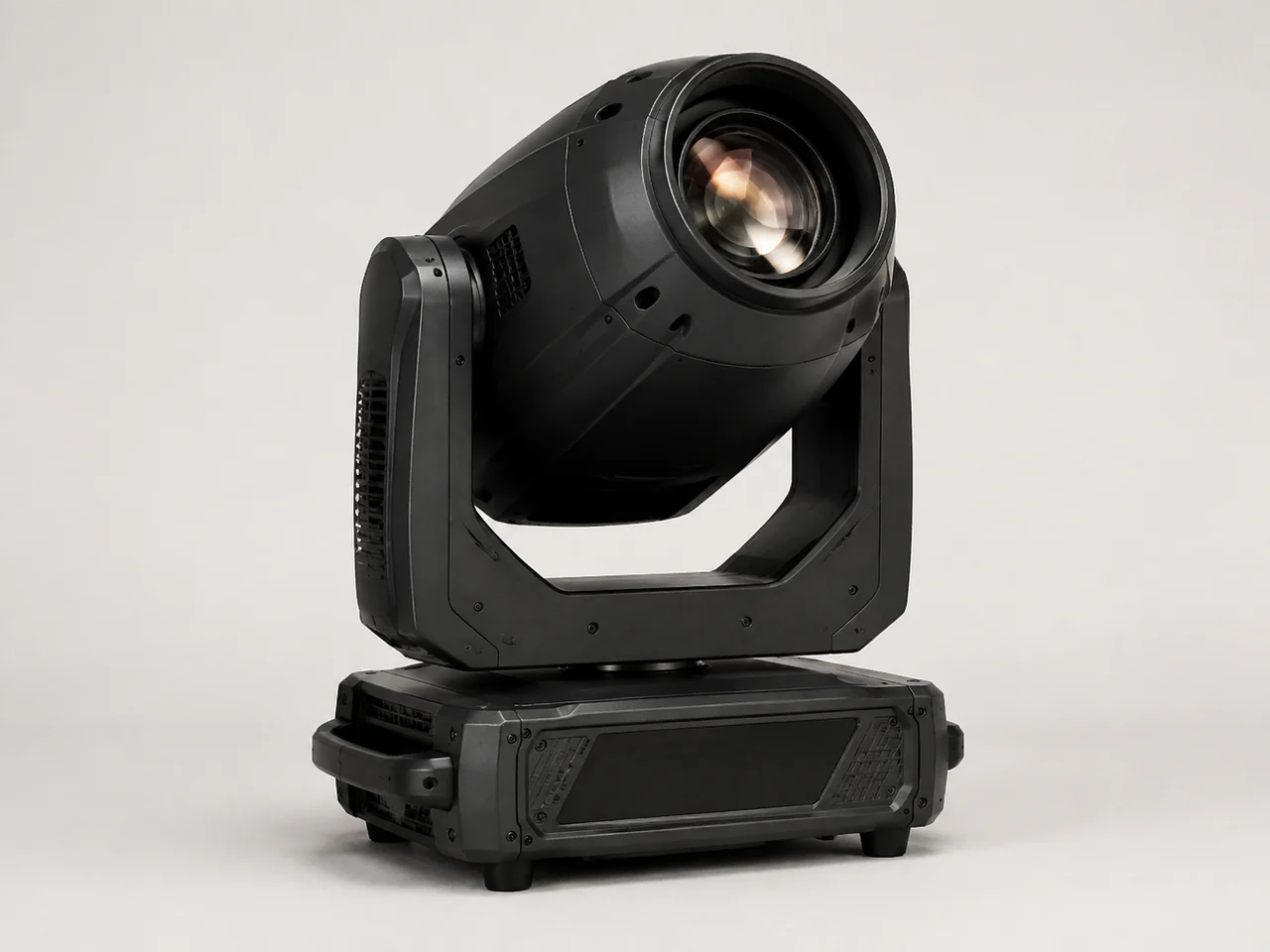 AI illustration of an unbranded moving-head light.