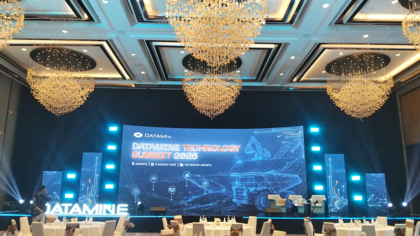 Datamine Technology Summit 2026 stage at The Westin Jakarta.